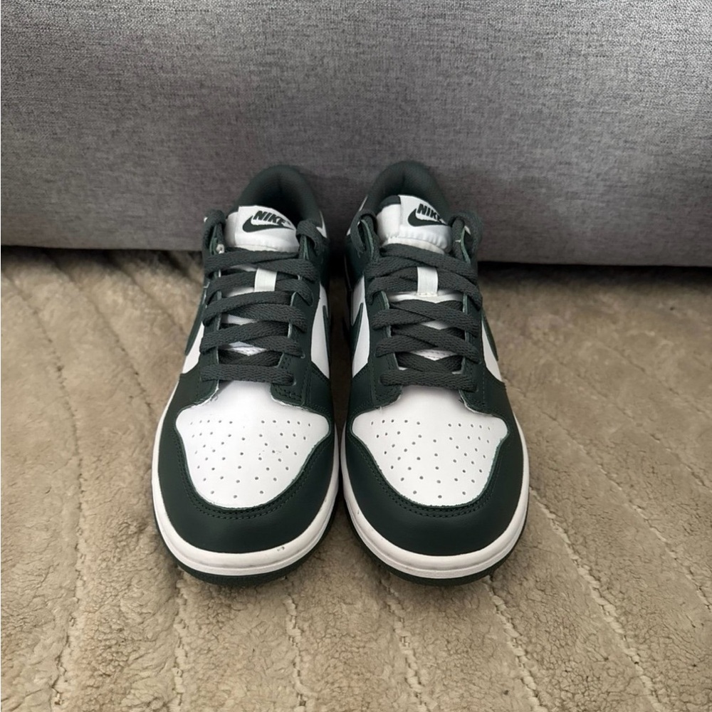 Nike Men's Dark Green and White Sneakers